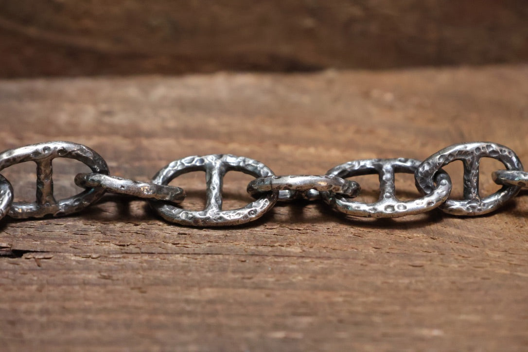 Sterling Silver Anchor Chain Bracelet 9 Inches