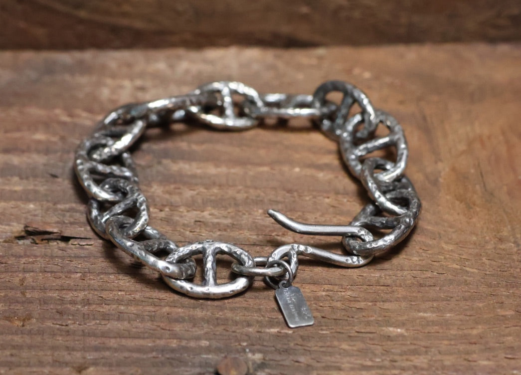 Sterling Silver Anchor Chain Bracelet 9 Inches