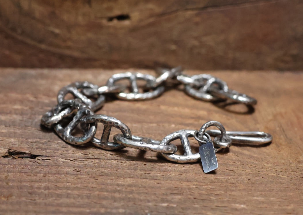 Sterling Silver Anchor Chain Bracelet 9 Inches